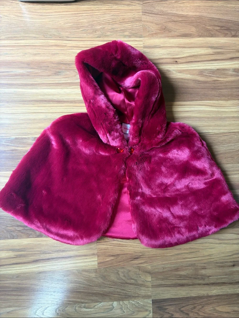 Disney Plush Hooded Cape in Deep Magenta